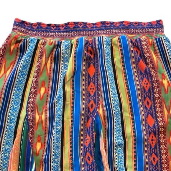 Soft Surroundings Boho Ikat Print Handkerchief Hem Fantasia Festival Skirt PM - Picture 11 of 12